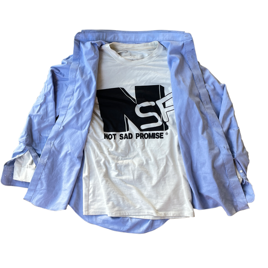 "NSP" MTV Button down/Long sleeve combo